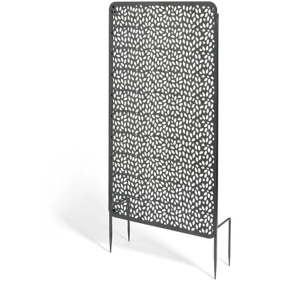Panneau décoratif réversible pour extérieur métal noir 50xH90cm