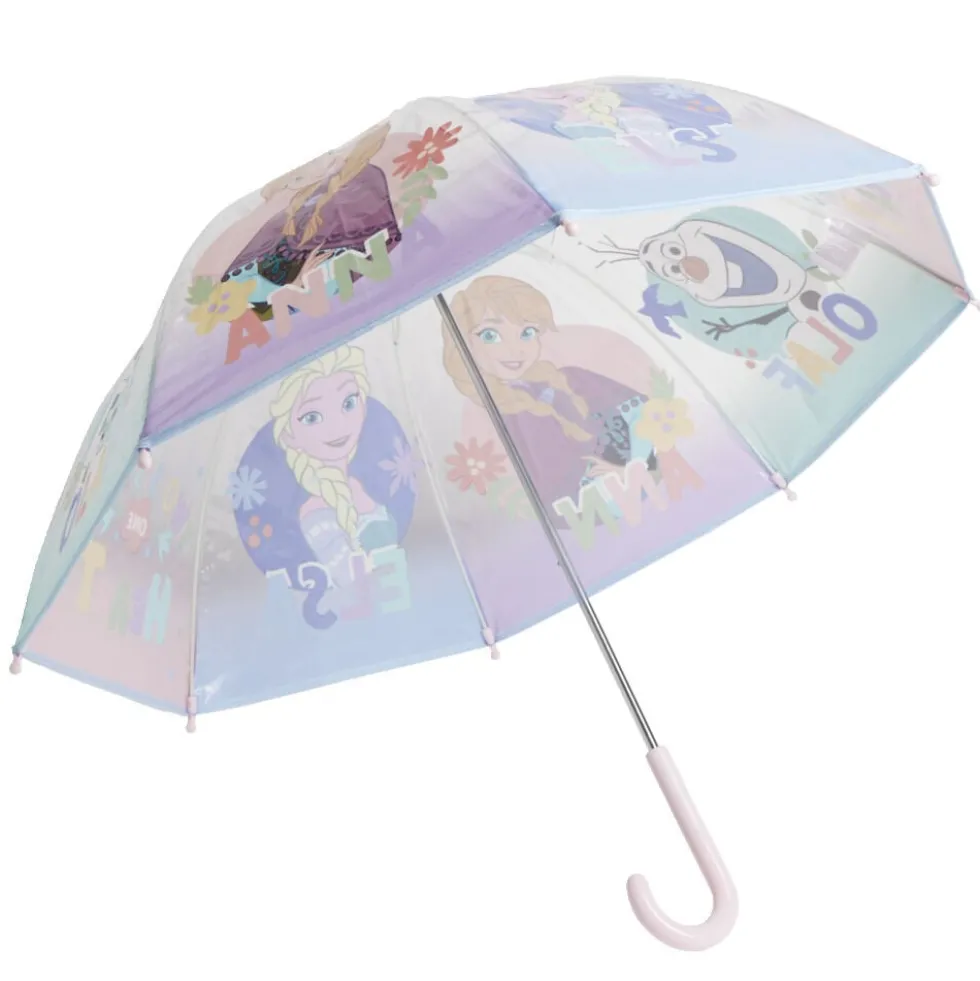 Parapluie bulle Frozen bleu polyester et métal