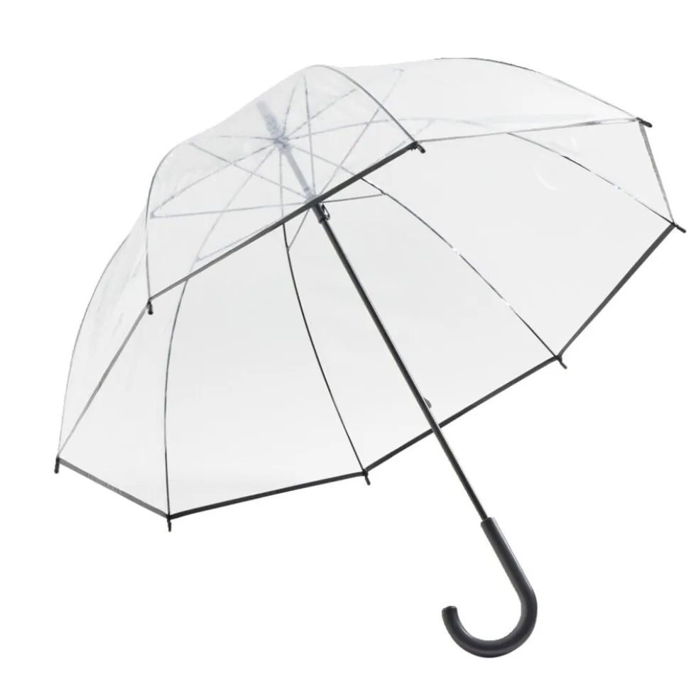 Parapluie canne automatique transparent L87cm