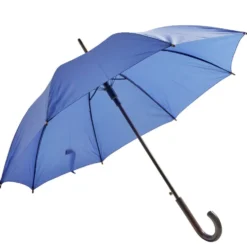 Parapluie canne automatique uni bleu L87cm