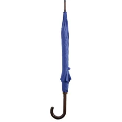 Parapluie canne automatique uni bleu L87cm