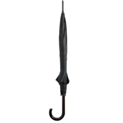 Parapluie canne automatique uni noir L87cm