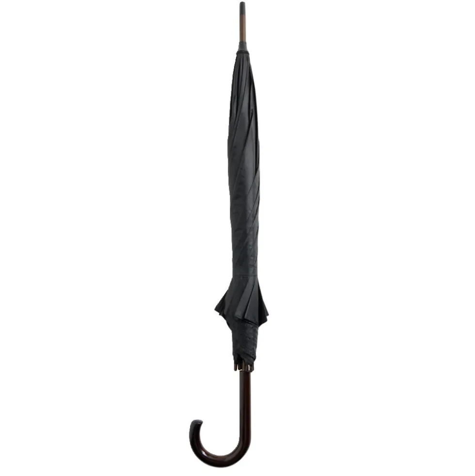 Parapluie canne automatique uni noir L87cm