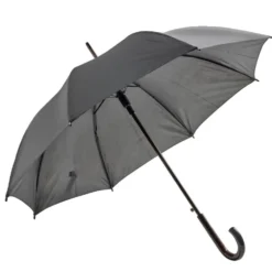 Parapluie canne automatique uni noir L87cm