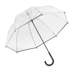 Parapluie canne manuel transparent L87cm