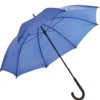 Parapluie canne manuel uni bleu L87cm