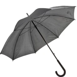 Parapluie canne manuel uni noir L87cm