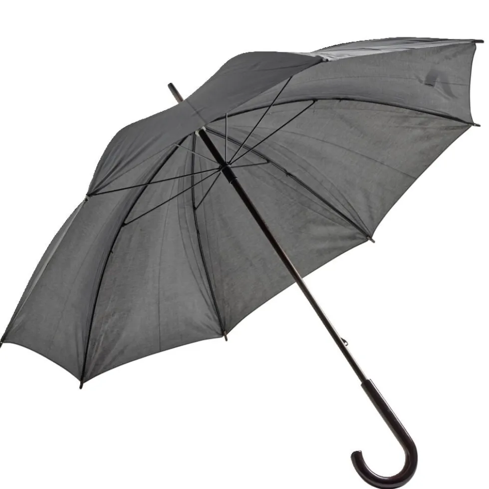 Parapluie canne manuel uni noir L87cm