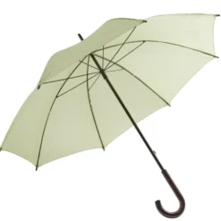 Parapluie canne manuel uni vert L87cm