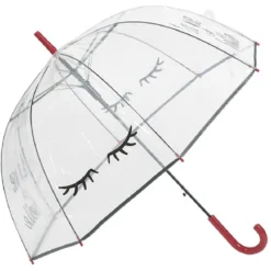 Parapluie canne transparent La vie est belle
