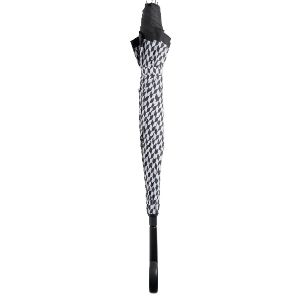 Parapluie inversé motif noir et blanc L87cm