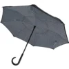 Parapluie inversé à motifs blancs et noirs