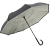 Parapluie inversé uni noir et blanc L87cm
