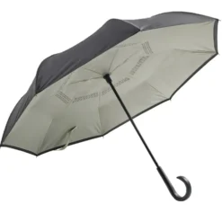 Parapluie inversé uni noir et blanc L87cm