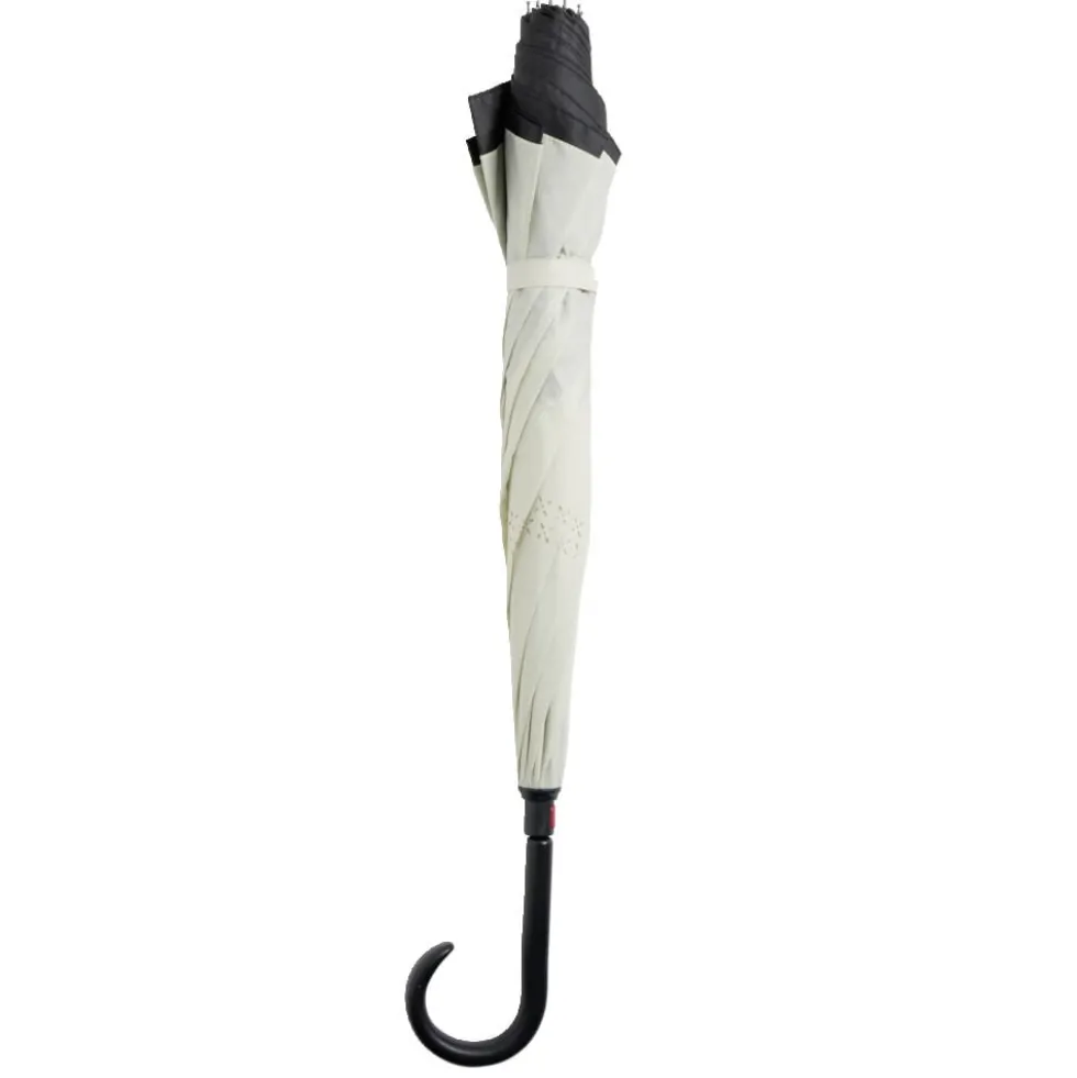 Parapluie inversé uni noir et blanc L87cm