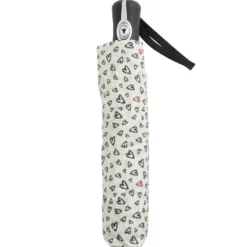 Parapluie pliable automatique motif coeur L24cm