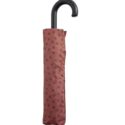 Parapluie pliable manuel terracotta et fleur noir L24cm