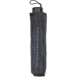 Parapluie pliant noir avec message