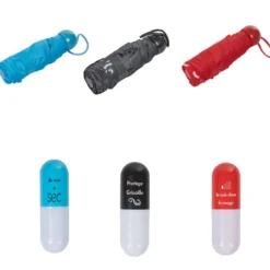 Parapluie rétractable avec étui capsule
