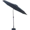 Parasol centré Cuba inclinable à manivelle gris foncé Ø300xH245cm
