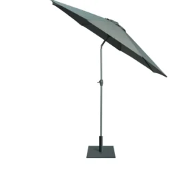 Parasol centré Cuba inclinable à manivelle vert foncé Ø300xH245cm
