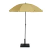 Parasol centré inclinable Sun Ø160xH195cm acier et polyester jaune