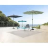 Parasol centré rectangle TIAGO taupe