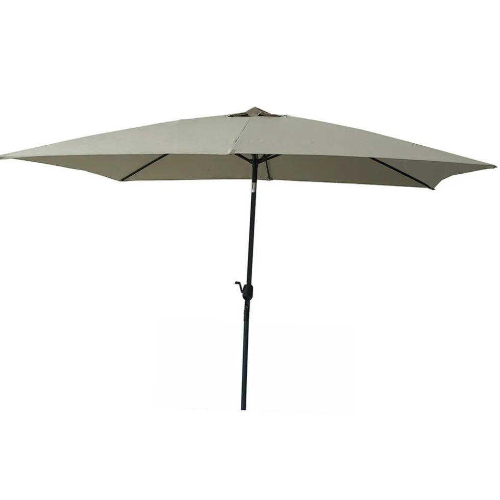 Parasol centré rectangle TIAGO taupe