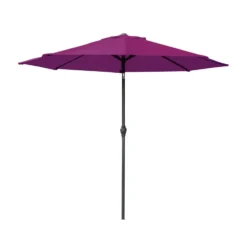 Parasol centré rond Java inclinable hauteur ajustable violet UPF50+ Ø250xH185-245cm