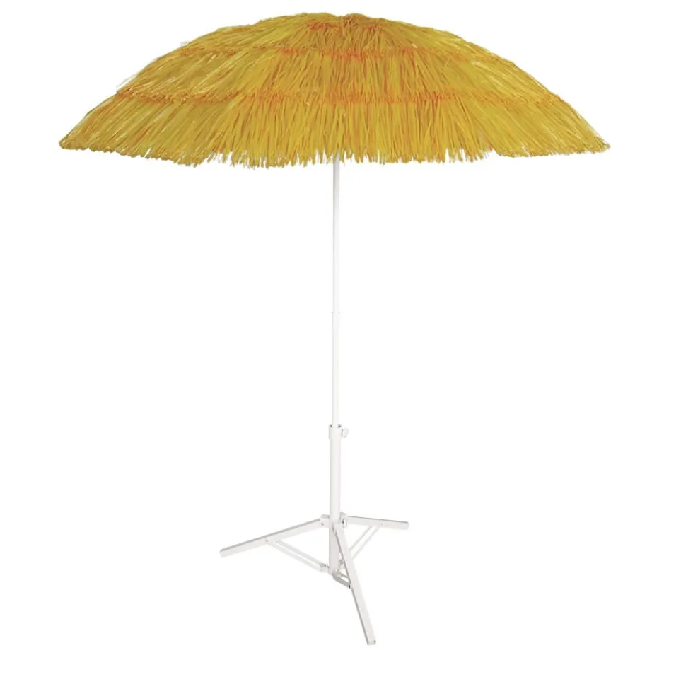 Parasol de plage Hawaï jaune Ø160xH195cm