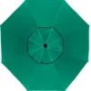 Parasol de plage orange corail UV UPF50+ Ø180xH195cm