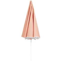 Parasol de plage orange corail UV UPF50+ Ø200xH209cm