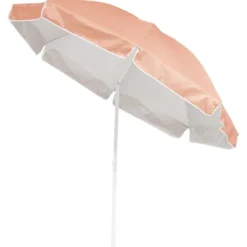Parasol de plage orange corail UV UPF50+ Ø200xH209cm