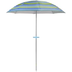 Parasol de plage rayé inclinable Ø180xH195cm