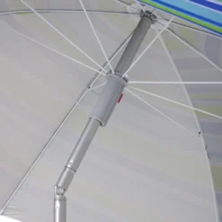 Parasol de plage rayé inclinable Ø180xH195cm