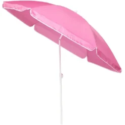 Parasol de plage uni Ø160xH190cm (3 modèles)