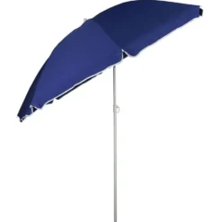 Parasol inclinable bleu Ø160xH195cm