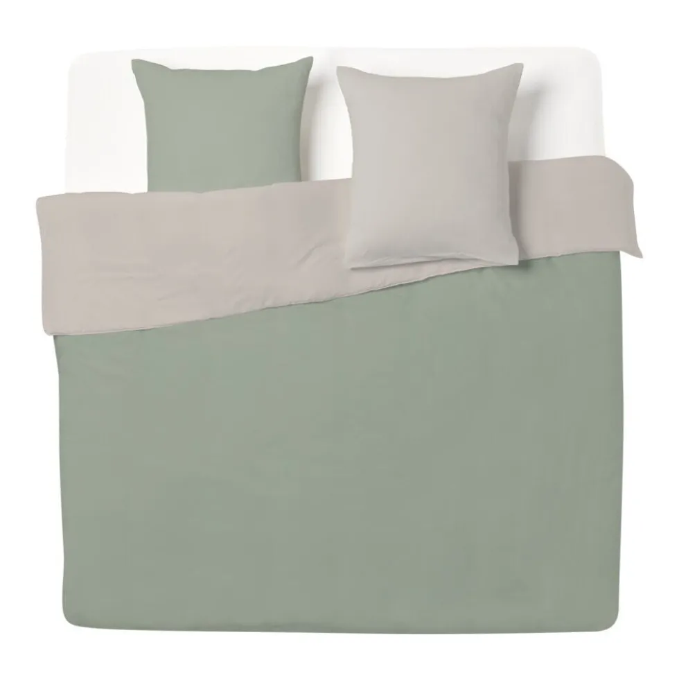 Parure de lit 2 personnes 240x260cm bicolore 3 pièces (2 modèles)