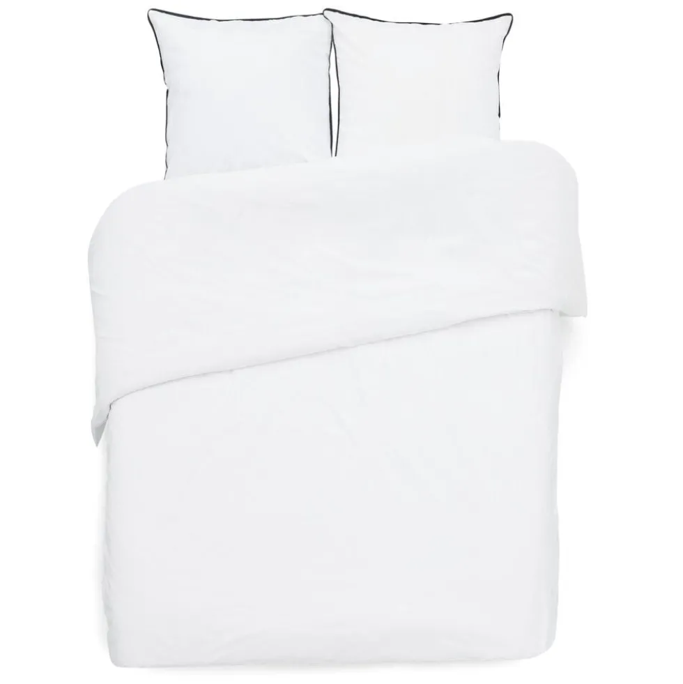 Parure de lit 2 personnes 260x240cm blanc uni