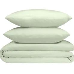Parure de lit 2 personnes 240x220cm unie finition boutons (4 modèles)