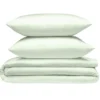 Parure de lit 2 personnes 260x240cm unie effet lavé finition boutons (2 modèles)