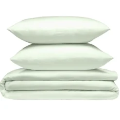 Parure de lit 2 personnes 260x240cm unie effet lavé finition boutons (2 modèles)