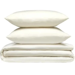 Parure de lit 2 personnes 260x240cm unie effet lavé finition boutons (2 modèles)