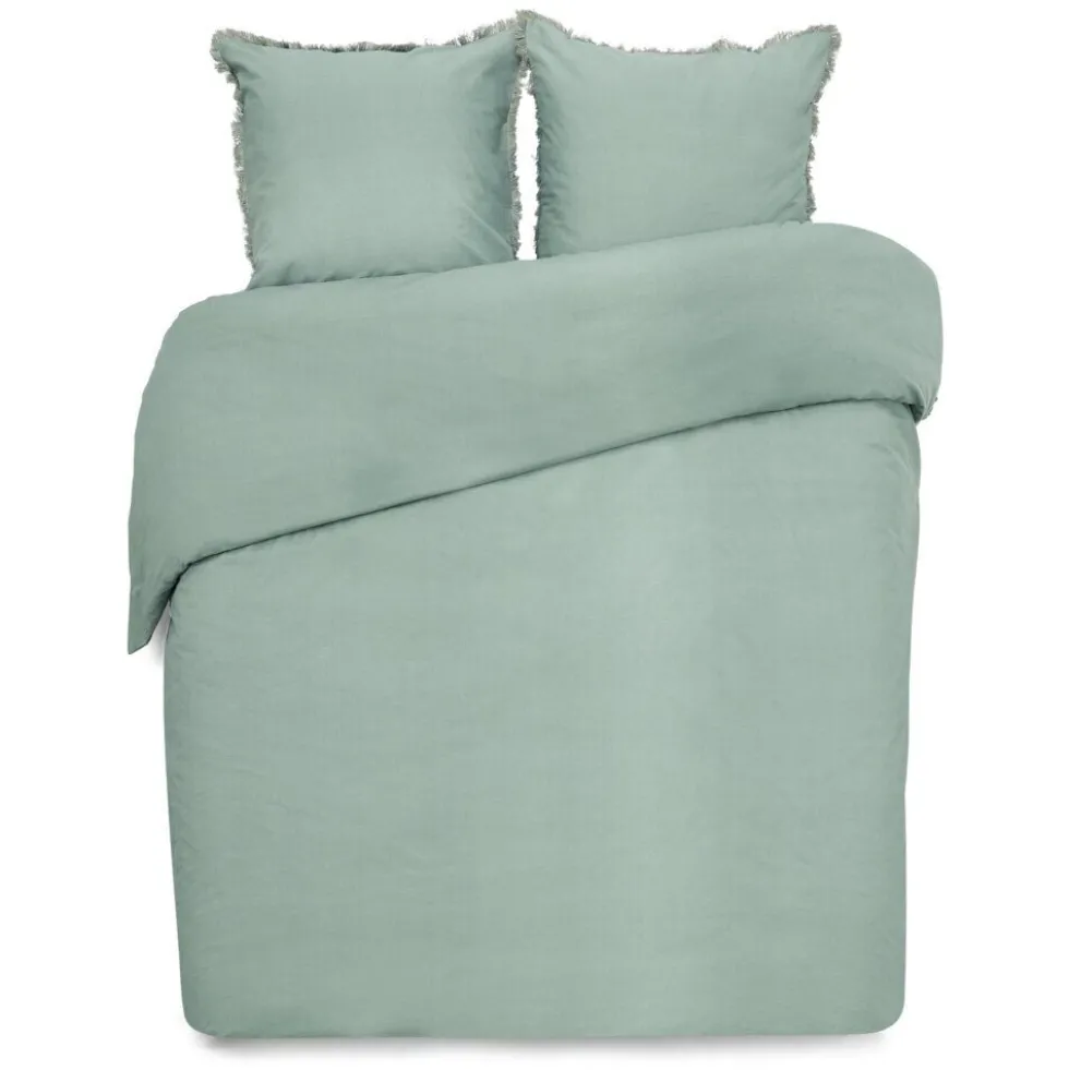 Parure de lit 2 personnes 240x220cm vert uni