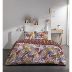 Parure de lit 220x240cm 2 personnes motifs imprimés 3 pièces (3 modèles)
