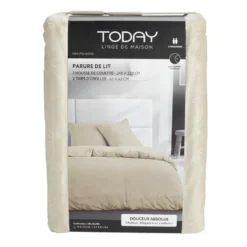 Parure de lit 220x240cm 2 personnes tissu velours (3 modèles)