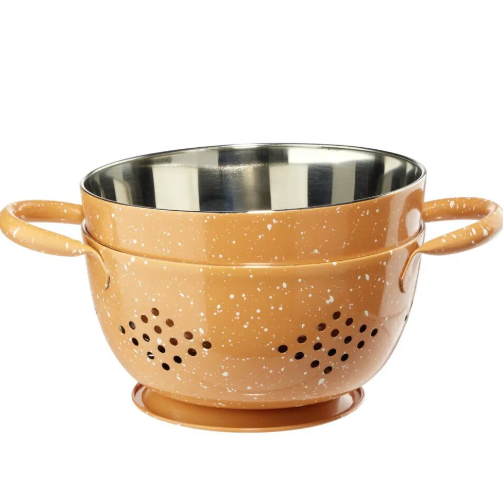 Passoire et bol à mixer assortis inox Ø15cm (3 modèles)