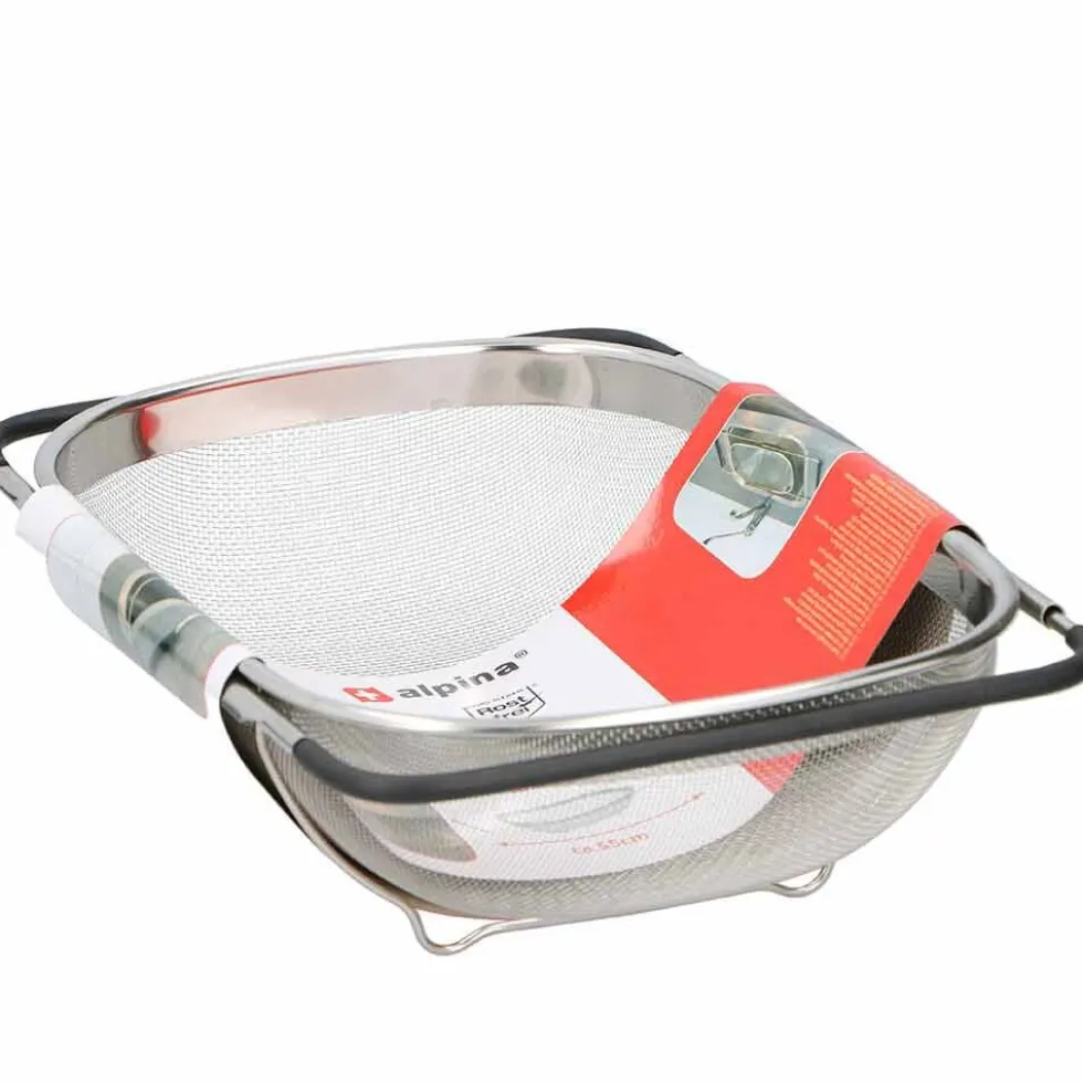 Passoire extensible pour évier maille fine en inox