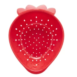 Passoire plastique rouge forme fraise