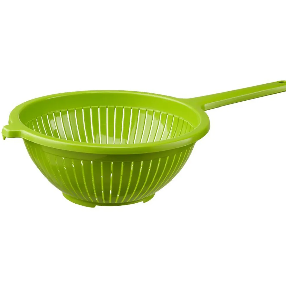 Passoire à queue plastique vert